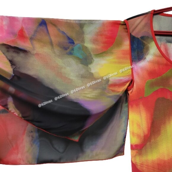 Gorgeous Colourful Tunics Tops Blouse Butterfly Sleeves XS, S, M, L, XL - NEW ! - Picture 8 of 10